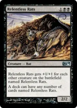 MTG - Relentless Rats - Magic 2010 - NM, English Magic FLAT RATE SHIP - Image 1