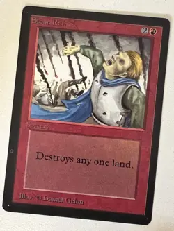 Magic the Gathering MTG Beta Stone Rain LP (Beta Bob) - Image 1