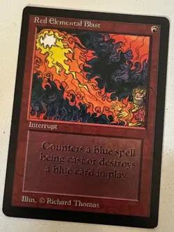 Magic the Gathering MTG Beta Red Elemental Blast NM- (Beta Bob) - Image 1