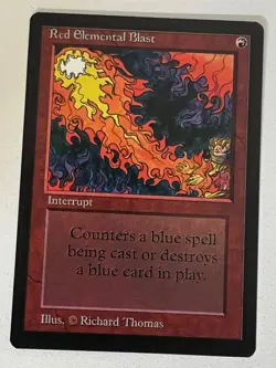Magic the Gathering MTG Beta Red Elemental Blast NM (Beta Bob) - Image 1