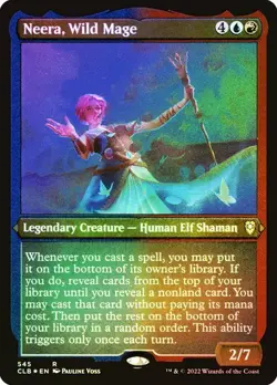 NM Etched Foil Neera, Wild Mage, MTG, Baldur's Gate, Magic the Gathering, 545 - Image 1
