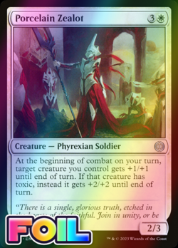 x1 Porcelain Zealot ONE MTG 30/271 FOIL UNCOMMON M/NM 1x - Image 1