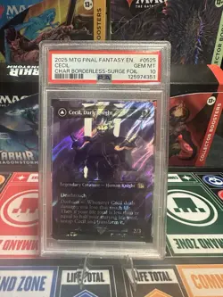Final Fantasy Cecil Dark Knight Borderless Surge Foil PSA 10 Gem Mint - Image 1