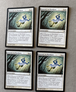 MTG 4x Journey to Nowhere Zendikar Pauper Magic the Gathering NM-LP x4 Playset - Image 1