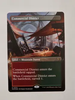 Commercial District R0324 Foil (Borderless) Murders at Karlov Manor MTG NM - Image 1