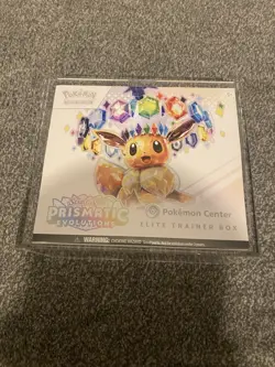 Prismatic Evolutions Pokemon Center Elite Trainer Box ETB Sealed Acrylic Case - Image 2