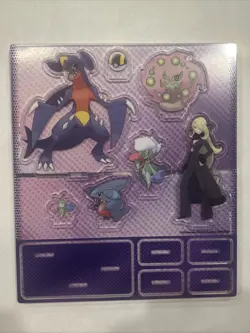 Pokemon Cynthia's Garchomp ex Premium Collection Acrylic Standee + Backdrop Only - Image 1