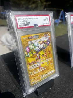 Pikachu EX #247 Hyper Rare S&V Surging Sparks 2024 Pokemon PSA 10 Gem Mint - Image 1