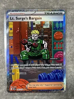 Lt. Surge's Bargain SIR 185/132 - Pokemon TCG Mega Evolution 2025 (Near Mint) NM - Image 1