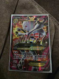 Pokemon Mewtwo EX Full Art Mega M Mewtwo 160/162 XY Breakthrough Ultra Rare - Image 1