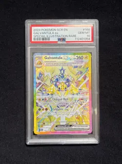 Galvantula EX 168/142 SIR Pokemon Sv07: Stellar Crown Holo GEM MINT PSA 10 - Image 1