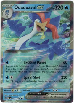 Pokemon Quaquaval ex Double Rare Paldea Evolved 052/193 Near Mint English - Image 1