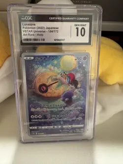 CGC 10 GEM MINT Lunatone 184/172 Japanese Pokemon VSTAR Universe Art Rare AR - Image 1