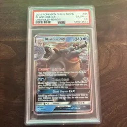 2019 POKEMON SUN & MOON UNBROKEN BONDS #35 BLASTOISE GX PSA 8.5 - Image 1