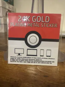 Articuno 24K Gold Plated Pokemon Sticker Korean Striking Popping Candy - Image 2