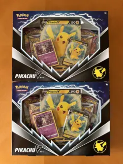 Pokemon TCG: Pikachu V Box - Lot of 2 Sealed - Fusion Strike + Brilliant Stars ! - Image 2