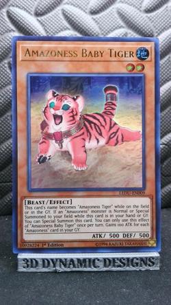 | Yugioh Amazoness Baby Tiger LEDU-EN009 Ultra Rare NM 🔥 | - Image 1