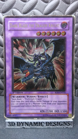 | Yugioh Dark Blade the Dragon Knight RDS-EN035 1st Ultimate Rare DMG 🔥 | - Image 1