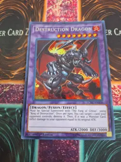 Yu-Gi-Oh! Destruction Dragon LCKC-EN108 Secret Rare 1st Edition Near Mint - Image 1