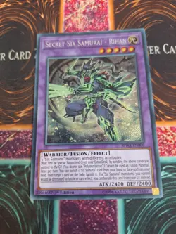 Yu-Gi-Oh! Secret Six Samurai - Rihan SPWA-EN006 Secret Rare 1st Edition NM - Image 1