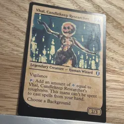 Vhal, Candlekeep Researcher (Altered) Hand-Painted MTG Card, 1/1 painting - Image 2