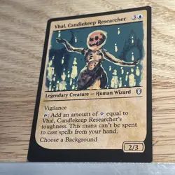 Vhal, Candlekeep Researcher (Altered) Hand-Painted MTG Card, 1/1 painting - Image 3