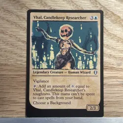 Vhal, Candlekeep Researcher (Altered) Hand-Painted MTG Card, 1/1 painting - Image 4
