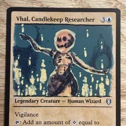 Vhal, Candlekeep Researcher (Altered) Hand-Painted MTG Card, 1/1 painting - Image 5