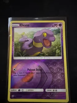 Pokemon Shining Legends Ekans Reverse Holo Card 36/73 - Image 1