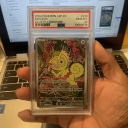 Pokemon Kecleon TCG Illustration Rare Card 213/191 2024 Surging Sparks PSA 10 - Image 1