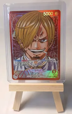 Sanji THE BEST One Piece PRB01-001 L Japanese Rare Leader Holo Trading Card - Image 2