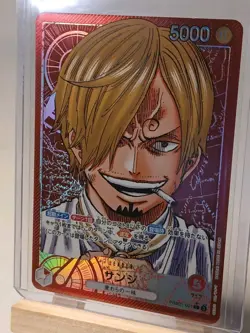 Sanji THE BEST One Piece PRB01-001 L Japanese Rare Leader Holo Trading Card - Image 3
