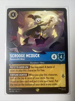 Lorcana Scrooge McDuck Resourceful Miser Card 154/204 Archazia's Island Regular - Image 1