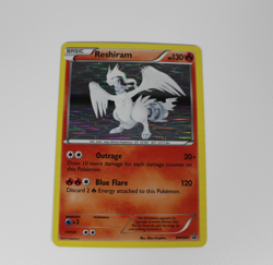 Pokemon 2011 Black & White Reshiram BW004 Holo Black Star Promo Card LP - Image 1