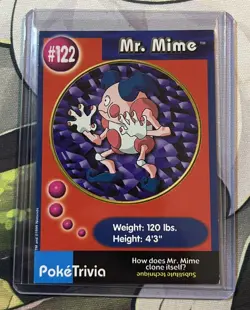 Mr. Mime #122 POKETRIVIA POKEMON THE FIRST MOVIE CARD BURGER KING - Image 1