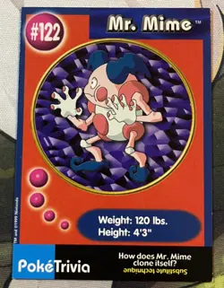 Mr. Mime #122 POKETRIVIA POKEMON THE FIRST MOVIE CARD BURGER KING - Image 2