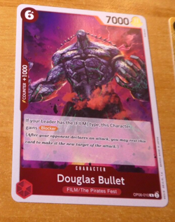 ONE PIECE WINGS CAPTAIN ENGLISH CARD GAME HOLO CARTE DOUGLAS OP06-010 R EN NEUF - Image 1