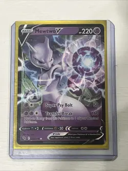 Mewtwo V Pokemon Card Super Psy Bolt Transfer Break HP 220 - Image 1