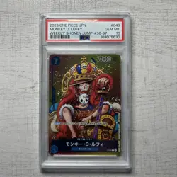 PSA10 Monkey D Luffy Weekly Shonen Jump Promo Japanese One Piece Card - Image 1