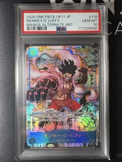 PSA10 Monkey D Luffy Comic Parallel Secret Super Japanese One Piece Card - Image 1