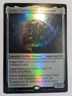 Graaz, Unstoppable Juggernaut Phyrexia: All Will Be One Foil - MTG RARE - Image 1