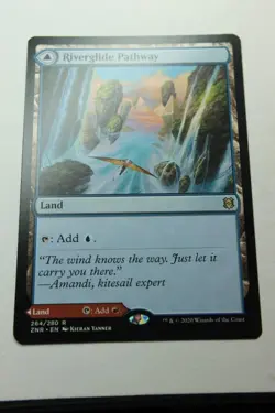 MTG Riverglide Pathway x1- -Zendikar Rising-Smoked - Image 1