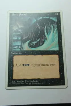 MTG Dark Ritual x1- -Fourth Edition-Smoked - Image 1
