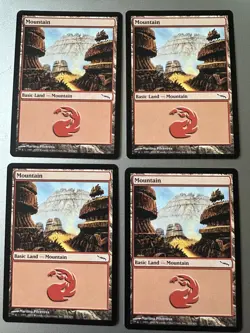 4x Mountain #301 (NM) Mirrodin Common MRD Magic the Gathering MTG Playset - Image 1