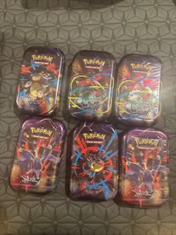 Pokemon TCG Mega Evolutions Mega Heroes Mini Tin Display -Lot Of 6 Tins - Image 1