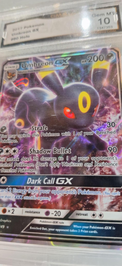 Pokemon- Umbreon GX- Holo Full Art #80/149- Sun & Moon 2017- GMA 10 GEM MINT - Image 2