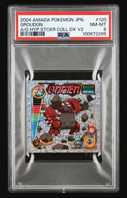 2004 AMADA POKEMON GROUDON ADV GEN STICKER COLLECTION DX V2 RAINBOW - Image 1