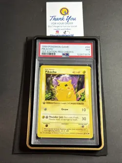 PSA 7 - 1999 POKEMON BASE SET 1ST EDITION-RED CHEEKS #58 PIKACHU - Image 1