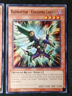 Yugioh Raidraptor Vanishing Lanius Level 4 Winged Beast Effect Playset Common - Image 2