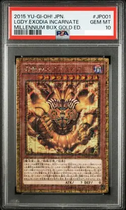 PSA 10 The Legendary Exodia Incarnate MB01-JP001 Millennium Gold Yugioh Japanese - Image 1